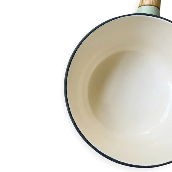 BergHOFF Ron 7" Saucepan 1.8Qt., Green, Enameled Cast Iron, Wood Handle